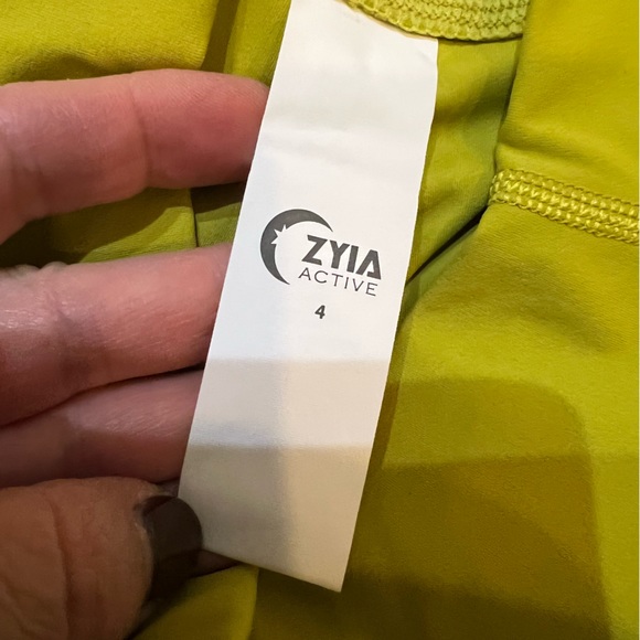 ZYIA Active Chartreuse Green Leggings Size 4 - Picture 3 of 4